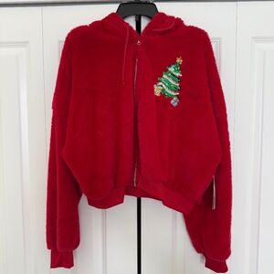 No Boundaries Christmas Plush Jacket